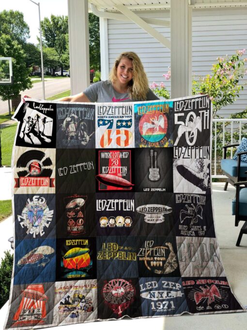 1589980288 led zeppelin tour shirts quilt blanket mockup 1