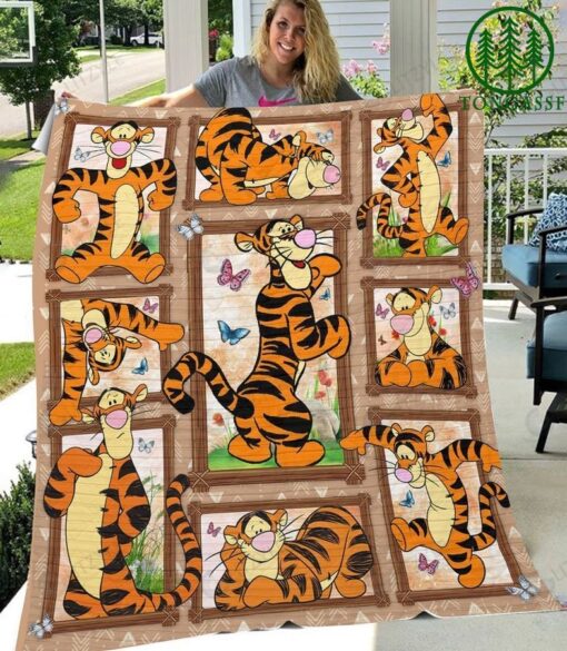 85 Winnie The Pooh Lovely Tigger Quilt Blanket