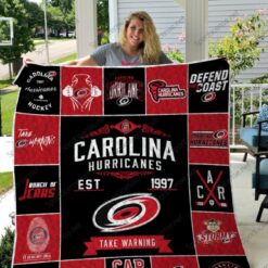 Carolina Hurricanes Quilt Blanket Quilt Rze1