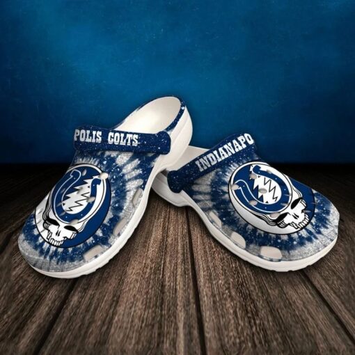 AS04 05 019xxxNFL Indianapolis Colts Skull Crocs Crocband Clog