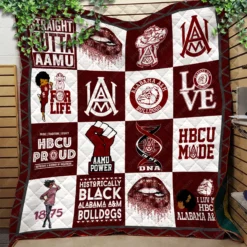 Alabama A&M Bulldogs  Blanket Quilt  Rze2