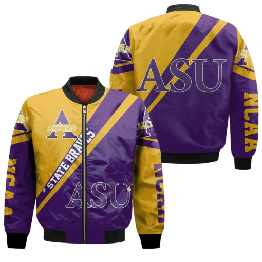 Alcorn State Braves Logo Bomber Jacket Cross Style NCAA