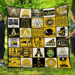 Appalachian State Mountaineers  Blanket Quilt Rze2