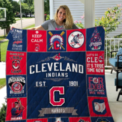Cleveland Guardians Blanket Quilt Rze2