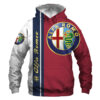 Alfa Romeo a1 Hoodie Zip Hoodie 3D Rze1
