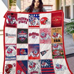 Fresno State Bulldogs Blanket Quilt Rze2