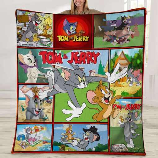 HB175013 Tom2BAnd2BJerry2BCartoon2BMovie2BQuilt2BBlanket Mjhfe