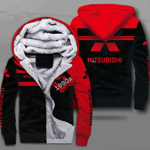 Mitsubishi Motors Logo All Over Print Fleece Hoodie