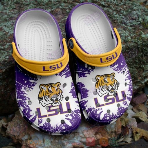 NCAA LSU Tigers and Lady Tigers Crocband Crocs Clog Shoes 1