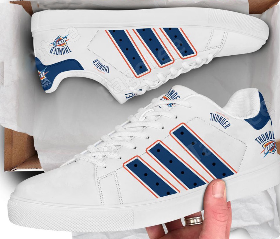 Oklahoma City Thunder Stan Smith Shoes Sneakers-a Oklahoma City Thunder Stan Smith Shoes Sneakers a