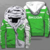 The Skoda Auto Cars Logo Full Printing Fleece Hoodie