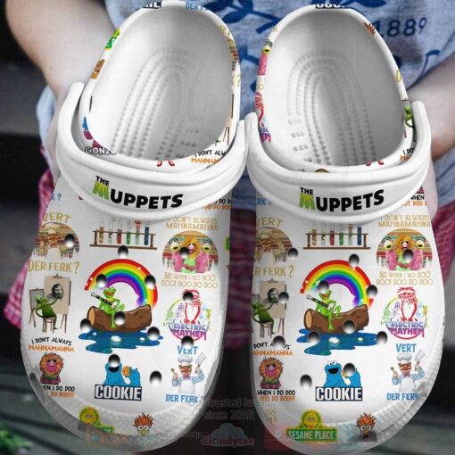 The Muppets Cartoon Characters White Crocband Crocs Clog Shoes