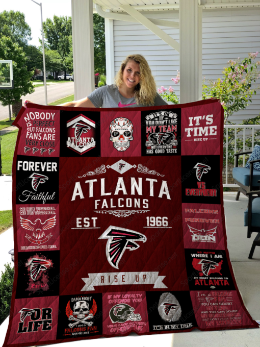 atlanta falcons rise up quilt blanket great customized blanket gifts for birthday christmas thanksgiving 1621692280