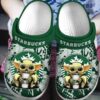 baby yoda hug starbucks clog shoes clog shoes green