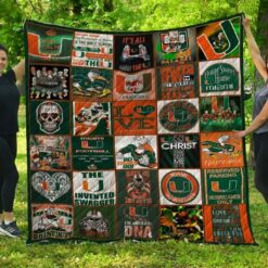 Miami Hurricanes 1 Blanket Quilt TN