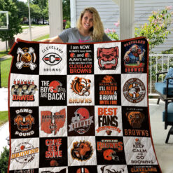 Cleveland browns Lover Blanket Quilt TN