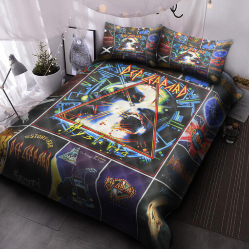 def leppard quilt bed set