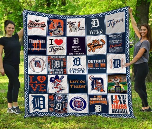 detroit tigers quilt blanket lc45ghtm