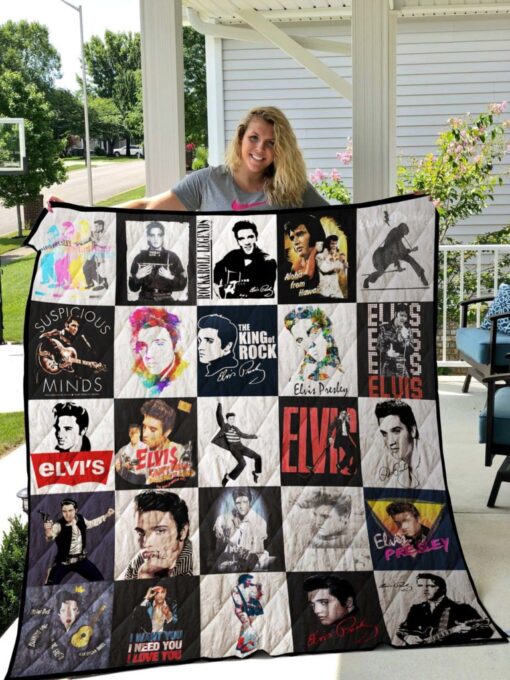 elvis presley tshirt 3d personalized customized quilt blanket 1945 0