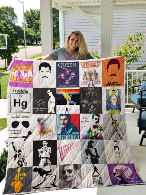 freddie mercury t shirt quilt blanket for fans 1621599338