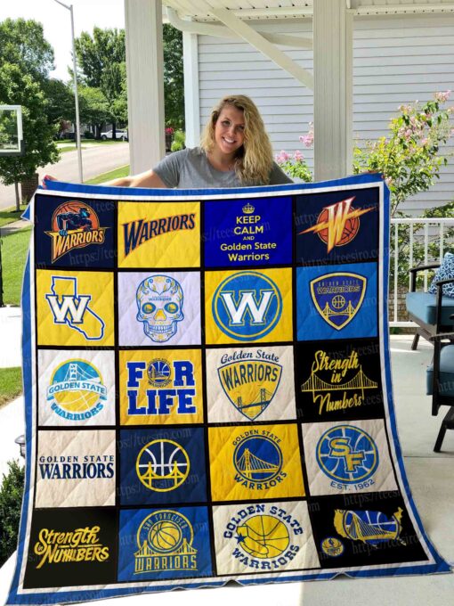 golden state warriors quilt blanket 01 08DB6A