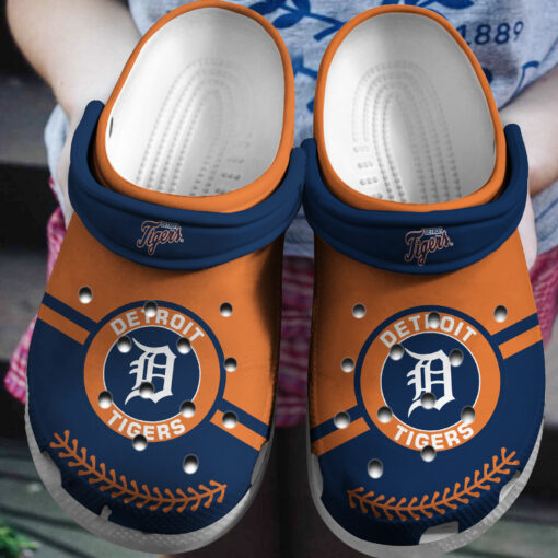 hot mlb team detroit tigers orange navy crocs shoes trusted shopping online