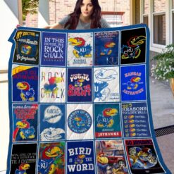 Kansas Jayhawks Blanket Quilt Rze2