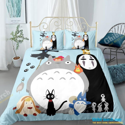 main characters studio ghibli bedding set 1024x1024 1