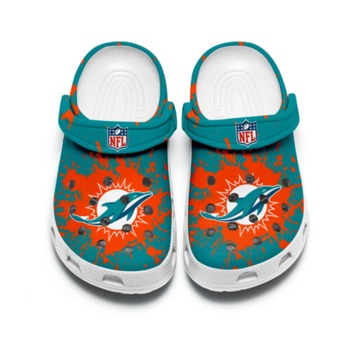 miami dolphins crocs custom 171001cr crocs clog shoes crocband clog