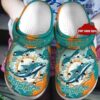 miami dolphins custom name for fan crocs crocband clog comfortable water shoes