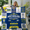 michigan wolverines quilt blanket 01