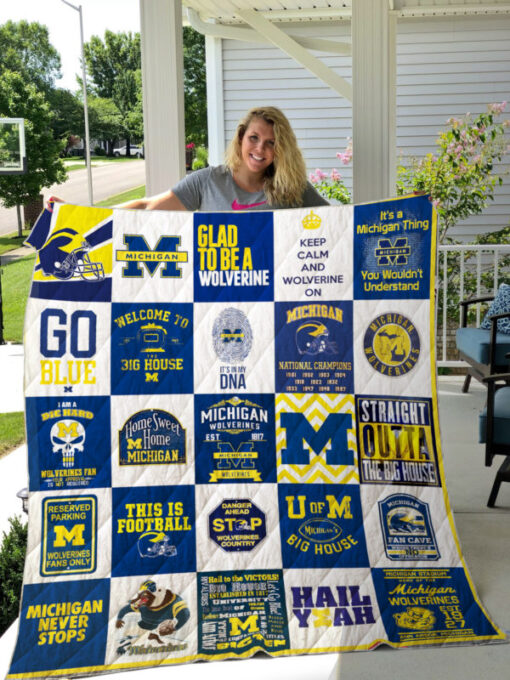 michigan wolverines quilt blanket 02 600x800 1