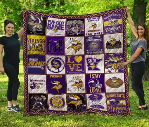 minnesota vikings quilt blanket ha1710 fan made 0