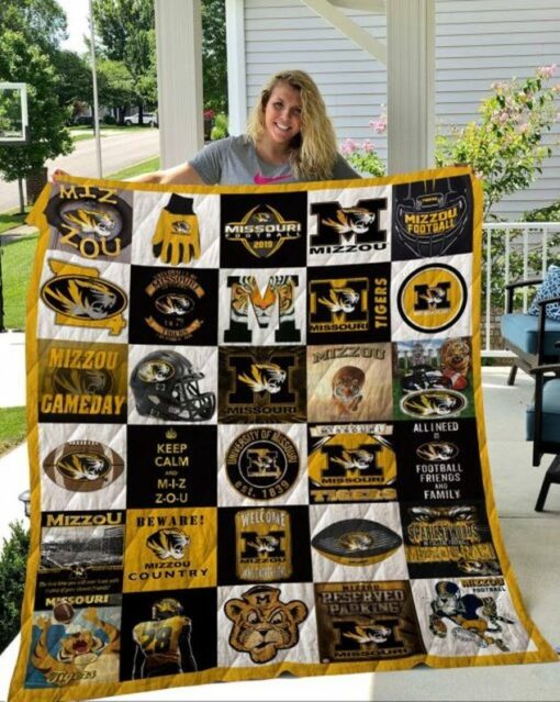 mizzou gameday ncaa missouri tigers quilt blankethirjo