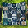 mlb seattle mariners quilt blanketng60x