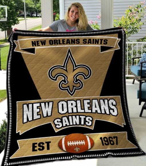 new orleans saints quilt blanket 03 12A503