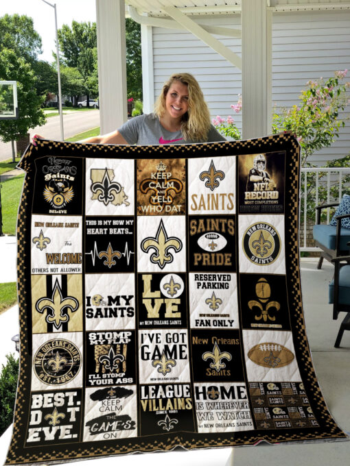 new orleans saints quilt blanket 1621681973