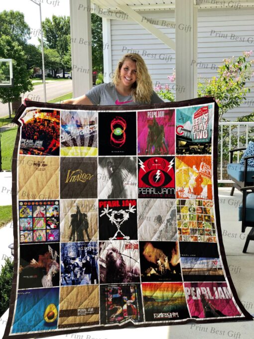 pearl jam albums cover poster quilt blanket great customized blanket gifts for birthday christmas thanksgiving 1621597008