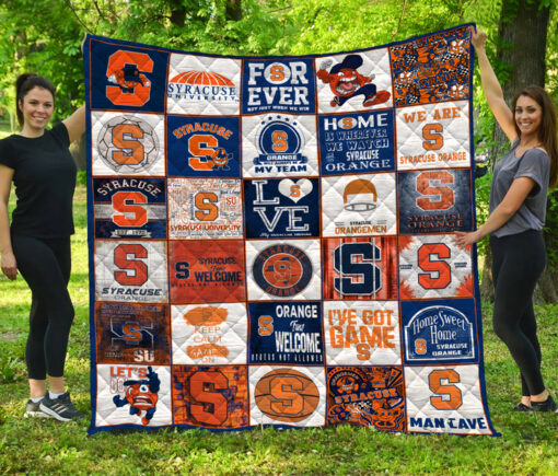 syracuse orange quilt blanket ha1710 fan made 8812 79327 88342