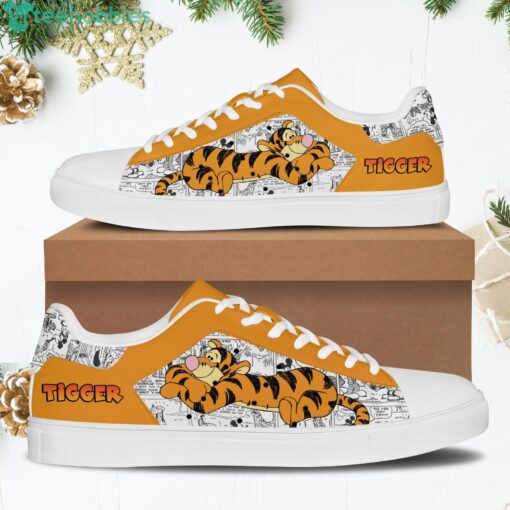 tigger orange white stan smith disney low top skate shoes