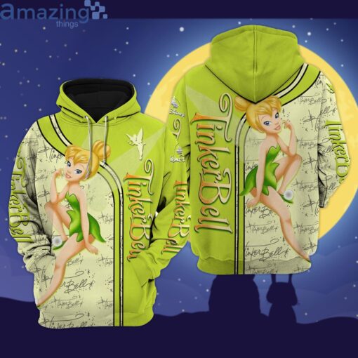 tinker bell disney cartoon graphic 3d hoodie zip hoodie