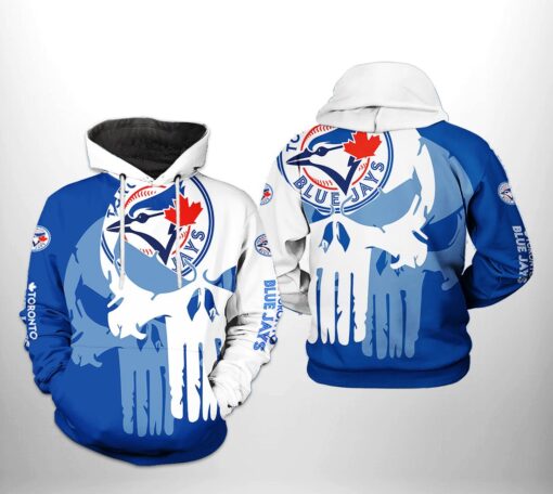 toronto blue jays mlb team skull 3d printed hoodiepmavr