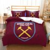 west ham united soccer team logo double 3 piece bedding set ball sports collection home textiles