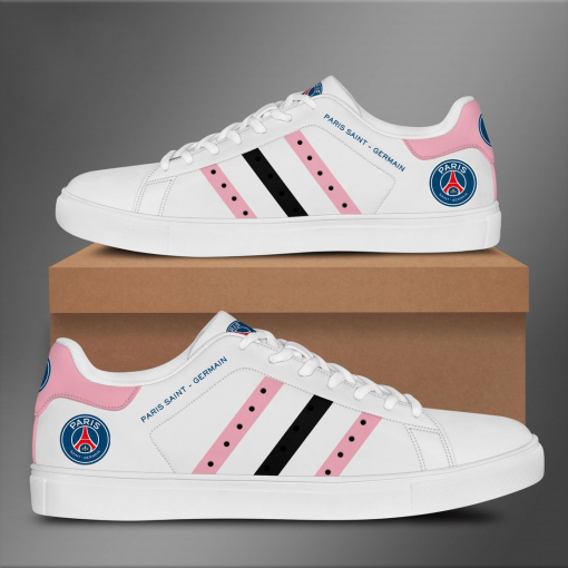 paris saint germain pink black stripes stan smith low top shoes 2 8OLXk