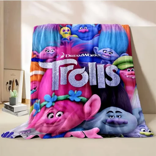 Trolls Band Together Blanket Soft Fluffy King Size 4 Seasons Throw Kid Adult Sofa Bed Break