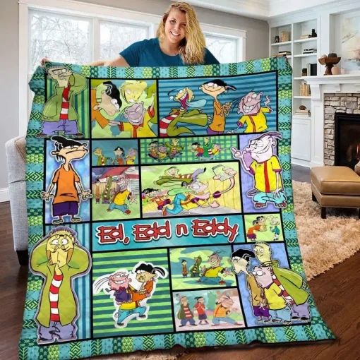 ed edd n eddy cartoon kid son daughter baby retro vintage quilt blanket34195