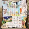Peach and Goma Lover a2 Blanket Quilt CCHU