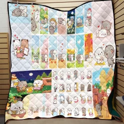 Peach and Goma Lover a2 Blanket Quilt CCHU