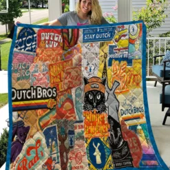 Dutch Bros Coffee Blanket Quilt TH21