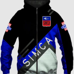 Simca Blue Zip Hoodie 3D L21
